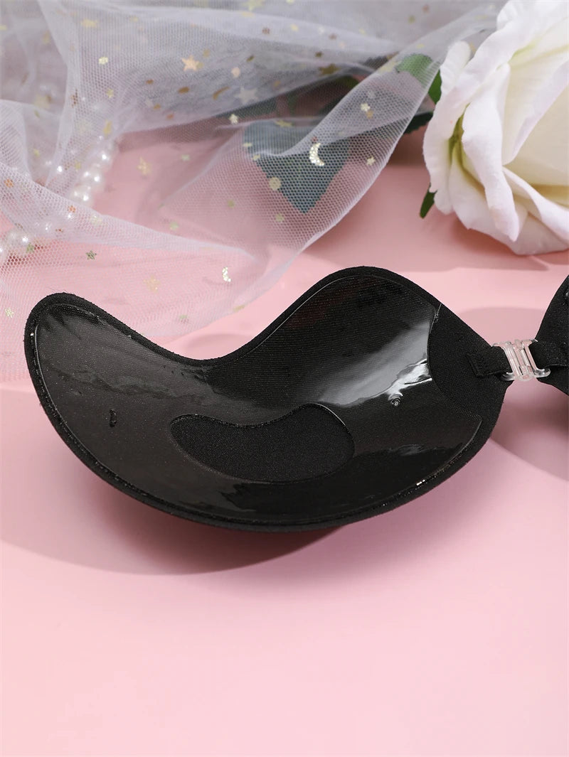 2Pairs Invisible Strapless Adhesive Stick Bra Push Up Bras Women Seamless Front Closure Bralette Underwear Silicone Lingerie